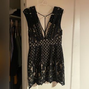 Free People Little Black Dress Lace Detail